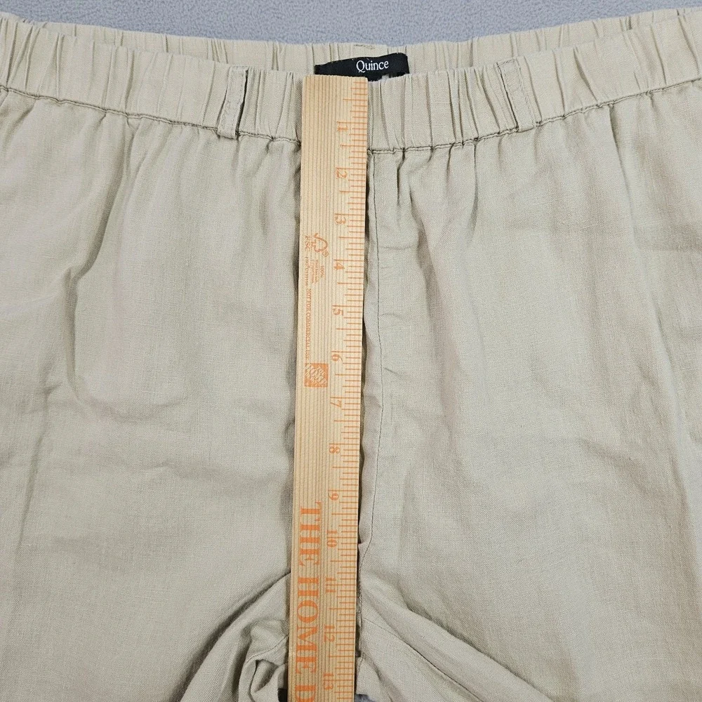 Quince 100% Linen Crop Pants Womens XL Capri European Sustainably Grown Beachy